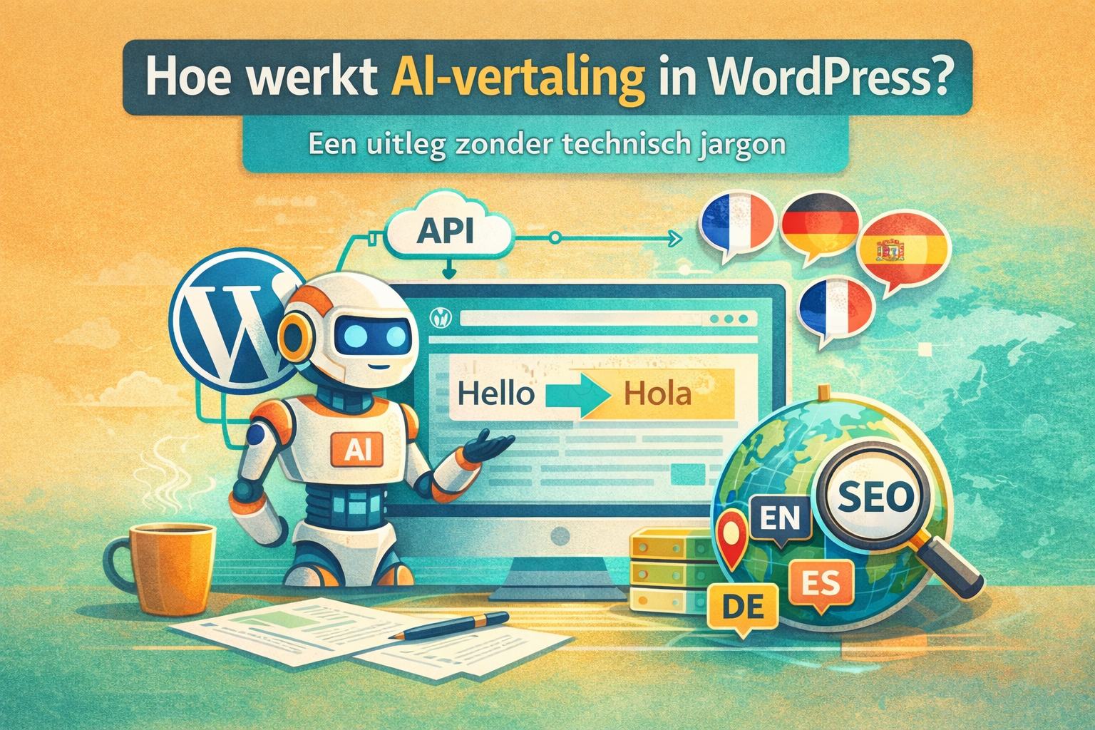 Hoe werkt AI-vertaling in WordPress?