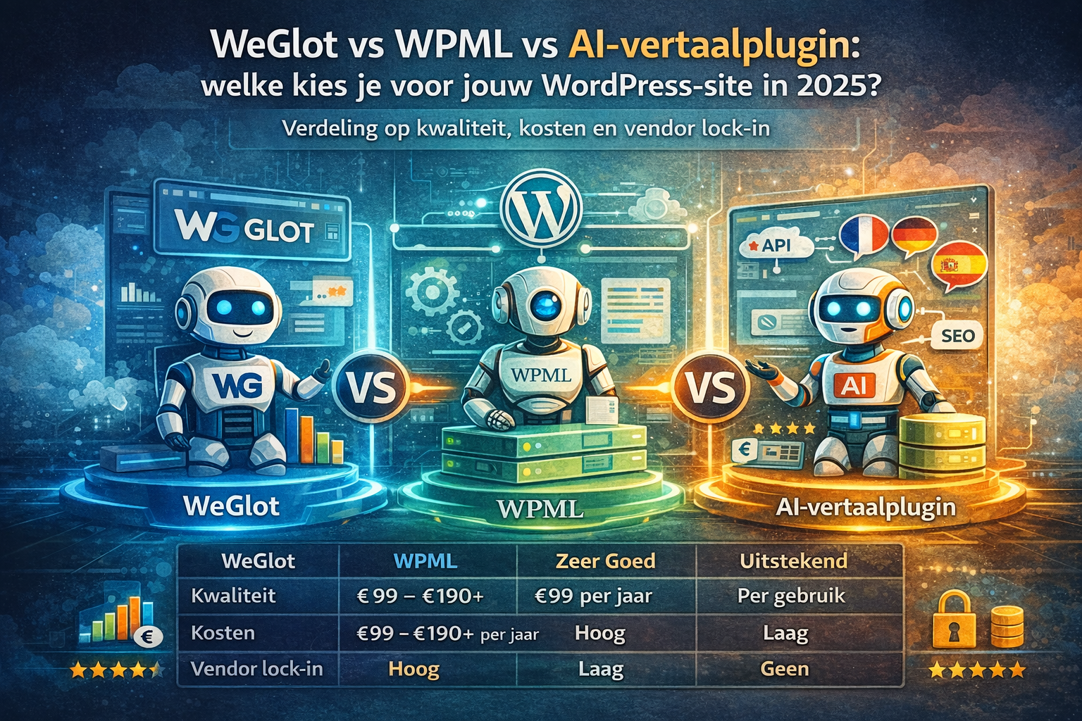 WeGlot vs WPML vs AI-vertaalplugin