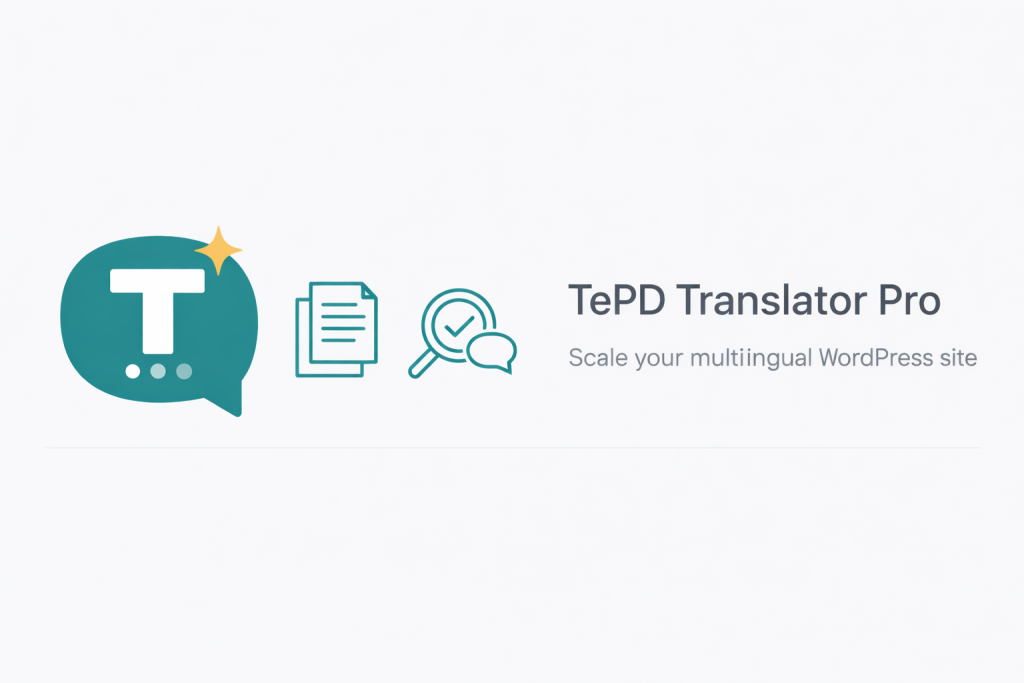 tepd translate byok pro Multilang plugin — vertaal WordPress met Claude ChatGPT of Gemini met je eigen API key